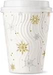 100 Set Harvest Pack 12 Oz Christmas Coffee Cups With Lids, White Snowflake Win New. Price: $57.79.