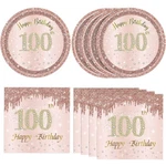 40PCS 100 Birthday Decorations For Women Vintage Rose Gold Years Birt... New. Price: $17.75.