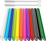 Alink 12 Pcs Reusable Boba Straws, 10.5 Long X 0.51 Wide Colored Plastic Smoothi New. Price: $8.38.