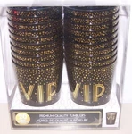20 Piece Vip Premium Quality Plastic Tumblers 10OZ. Amscan Black & Gold New. Price: $12.99.