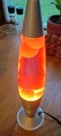 Lava Lamp Pink 16.5" Tall Slinder Silver Base With Cap Retro Fun Vintage Used. Price: $32.99.