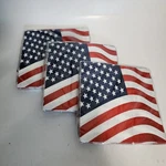 Set Of 3 Paper Napkins 18 Pack Patriotic Stars American Flag Luncheon Size New. Price: $11.99.