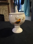 Avanti Gilded Birds' Ivory Ceramic Toothbrush Holder Used. Price: $10.00.