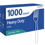 1000 Count Plastic Heavy Duty, Silverware Clear Forks, Premium ... New. Price: $87.89.