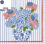 American Flag Hydrangea Paper Luncheon Napkins 20PK Patriotic Party Table Decor New. Price: $20.87.