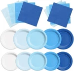 Blue Plates And Napkins - Party Supplies Birthday Baby Wedding Gradient New. Price: $16.99.