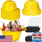 Uiifan 24 Sets Construction Hat Ice Cream Bowls & Spoons Plastic Snacks Dessert New. Price: $58.88.