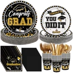 Best Zhehao 240 Pcs 2026 Graduation Plates And Napkins Set Serve 30, Black Gold New. Price: $41.59.