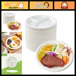 Ecolipak 150 Pack Compostable 3 Compartment Plates, 10 Inch Heavy-duty New. Price: $48.99.