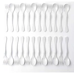 Knork Eco Plant Based 24 Pack Reusable Bamboo Piece (fork/spoon), White. Price: $25.91.