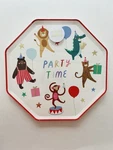 New Meri Circus Animals Party Time 16 Pack Octagon Plates Lion Bear Monkey. Price: $15.00.