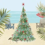 Decoupage Art Craft Cocktail Napkin 5" X Christmas Beach, Holiday, Winter New. Price: $7.59.