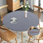 Obstal Fitted Table Cloth, Reversible Waterproof 44" (round), Grey New. Price: $20.41.