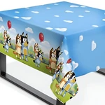 Unique Bluey Rectangular Plastic Table Cover 54" X 84" - Birthday Party Supplies New. Price: $14.73.