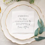 Crisky Bridal Shower Napkins Disposable 3 Ply Cocktail Silver Foil Text 50 Count New. Price: $15.57.