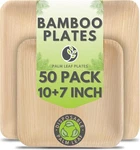 Square Palm Leaf Plates - Bboo Like, Eco Friendly, Disposable, New. Price: $41.54.