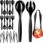 Disposable Plastic Serving Utensils - Set Of Black 18,. Price: $19.79.