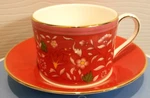 Wedgwood Wonderlust Crimson Jewel Teacup & Saucer Set # 40031700 Boxed With Tags Used. Price: $96.00.