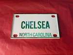 1990'S Mini License Plate Tag North Carolina Chelsea For Dolls Plush Toys Bike Used. Price: $7.99.