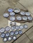 Churchill Liberty Blue Wessex Dinner Set White Plates Bowls Cups New. Price: $100.00.