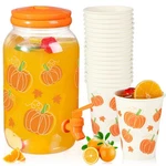 Gallon Fall Pumpkin Plastic Drink Dispenser With 20 Pcs 12 Oz Paper Cups Th... New. Price: $29.77.