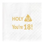 Joyiou 50 Pcs 18TH Birthday Napkins, Holy You Re 9 X Inches, New. Price: $14.68.