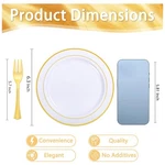 Stylish 6.5 Inch Appetizer Plates With Gold Rim New. Price: $58.39.
