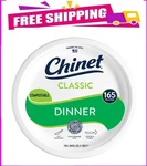 Chinet Classic Dinner Paper Plates, 10.375", 165 Ct. New. Price: $32.18.