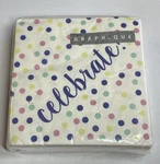 Beverage Napkins 5X5 Confetti Graphique Celebrate! New & Sealed Pack Of 40. Price: $7.49.
