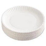 9 In. Uncoated Disposable Paper Plates White (1200 Case) New. Price: $49.81.