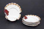Pottery Barn Used Thanksgiving Turkey Shaped 7" Gobble Plates Set Of 4. Price: $20.00.