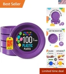 Exquisite 100-PACK Purple Disposable Plates Heavy Duty 7" Dinnerware Set New. Price: $43.98.