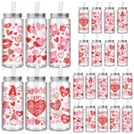 Wd 24 Pcs Valentine's Day Plastic Cups With Lids And Straws, Reusable 13.5 Oz Tu New. Price: $57.45.