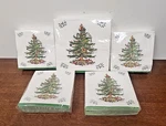 New Spode Christmas Tree Paper Napkin Set Of Five 40CT 3-PLY Package. Price: $57.00.