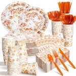 400 Pcs Thanksgiving Party Supplies Dinnerware For 50 Guest Fall Paper Plate ... New. Price: $60.13.