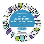 Amazon Basics Ultra Paper Plates, 10 Inch, Disposable, Cut Resistant, New. Price: $17.99.