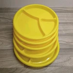 Packerware Yellow Divided Plastic Plates Set Of 5 Picnic Bbq Beach Camping Usa Used. Price: $7.90.