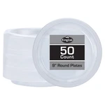Clear Solid Color Premium Heavy Weight Plastic Dinner Plate (9") 50 Count - E... New. Price: $26.37.