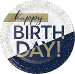 Trendware Navy And Gold Birthday Paper Plates, 24 Ct New. Price: $41.99.
