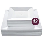 Aya's 60CT White Square Disposable Plates - Heavy Duty Plastic Party F... New. Price: $41.23.