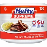 Hefty Supreme Foam Oval Platters 12.5"X10" 100 Ct Party Trays New. Price: $29.99.