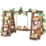 Wisreach Wooden 3 Tier Cupcake Stand Swing - Charred Grain New. Price: $74.84.