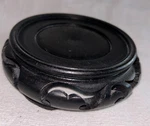 Oriental Asian Black 3-FOOTED Round Display Stand, Hong Kong, Up To 3-1/4" Used. Price: $10.99.