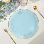 10 Round 13" Hammered Plastic Charger Plates Glitter Gold Rim Party Decorations New. Price: $22.71.