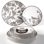Trendables Disposable Dinnerware Sets Vintage Plates Plastic Medium, Rustik New. Price: $56.76.