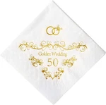 Crisky 100 Pcs Napkins For 50TH Wedding Count (pack Of 1), Gold,white New. Price: $21.57.