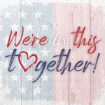 Boston International Patriotic We're This Together Cocktail Napkins 20-COUNT New. Price: $8.58.