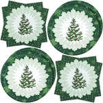 Christmas Party Paper Plates And Napkins Set, Green Disposable Tableware Part... New. Price: $22.72.