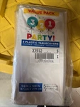 2 Party 6 3-PACK Birthday Plastic Table Cover 54 X 108 White Washable New. Price: $55.00.