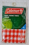 New Coleman Vinyl Picnic Table Cover 54X84 Checkered Gingham Sealed Vtg. Price: $18.88.